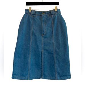 Bay Britches midi denim vintage jean skirt
